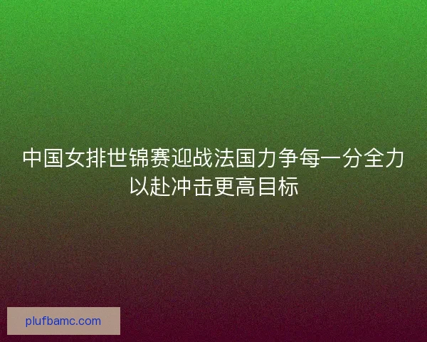 中国女排世锦赛迎战法国力争每一分全力以赴冲击更高目标 中国女排世锦赛迎战法国力争每一分全力以赴冲击更高目标