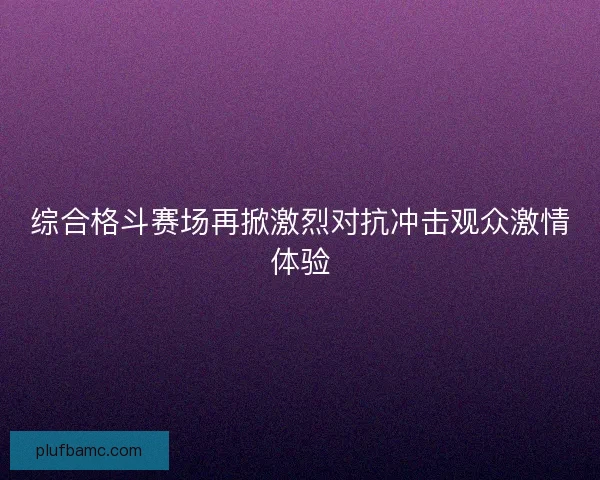 综合格斗赛场再掀激烈对抗冲击观众激情体验