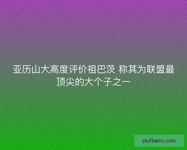 亚历山大高度评价祖巴茨 称其为联盟最顶尖的大个子之一